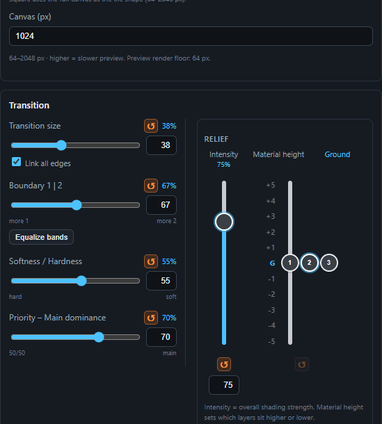 Export settings panel